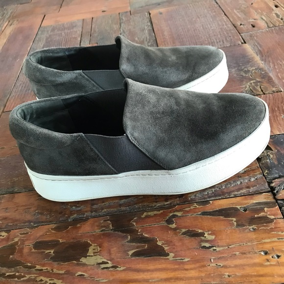 suede slip on platform